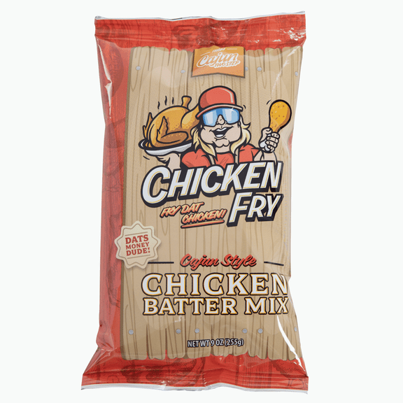 Cajun Two Step Chicken Fry Batter Mix, Shelf-Stable Louisiana Seasoning Mix, 9 oz