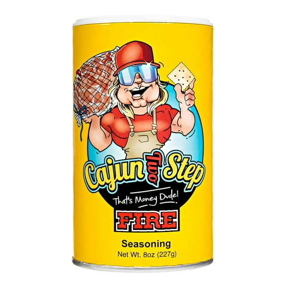 Cajun Two Step Seasoning by HYZ01 StaleKracker - 1 pck, Fire Seasoning for Authentic Creole Louisiana Cuisine (8 oz.)