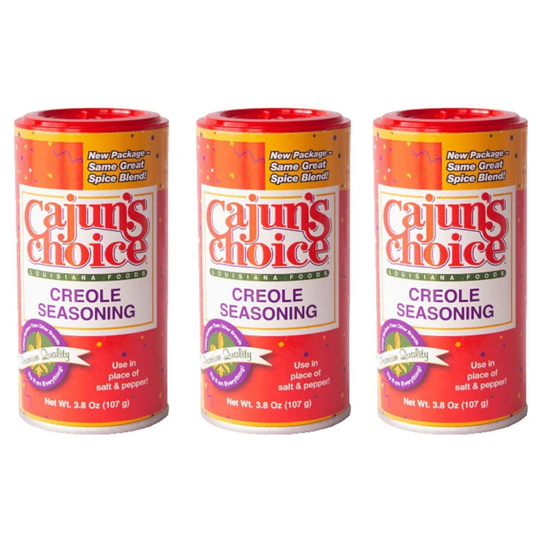 Creole Seasoning 3.8 oz Cajun's Choice Louisiana Foods (Pack of 3)