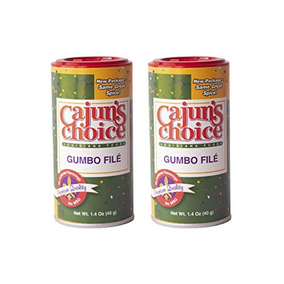 Cajun's Choice Gumbo File - Authentic Cajun Spice for Gumbo, Jambalaya, and Other Louisiana Dishes - Adds Thickening and Aromatic Flavor (Pack of 2)