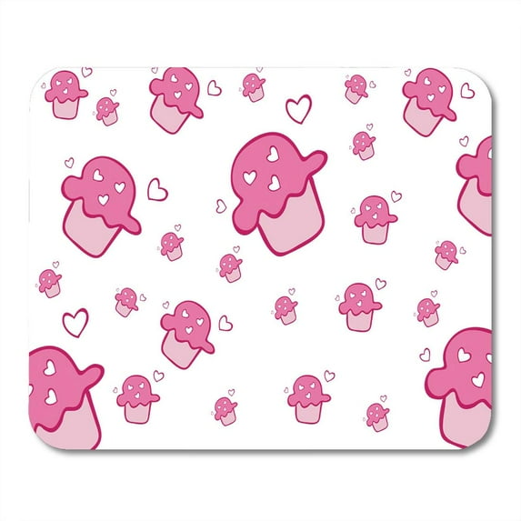 Cake Abstract Draw Color Pink Cupcakes Birthday Girl Party Mousepad Mouse Pad Mouse Mat 9x10 inch