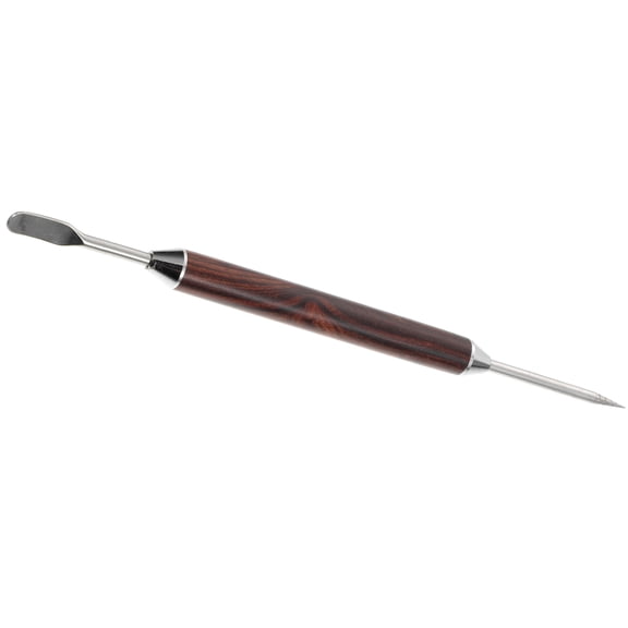 ifundom Ifundom Dark Brown Wood Stainless Steel Latte Art Shaping Pen for Coffee Lovers 1Pack