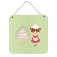 thumbnail image 1 of Cake Baker Brunette Green Wall or Door Hanging Prints, 1 of 1