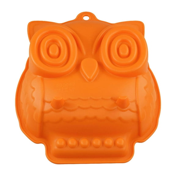 Cake Baking Pan, Ongmies Cake for Silicone Baking Set Pumpkin Owl Shapes Non Stick Easy Release Dishwasher Candy Jelly, Orange
