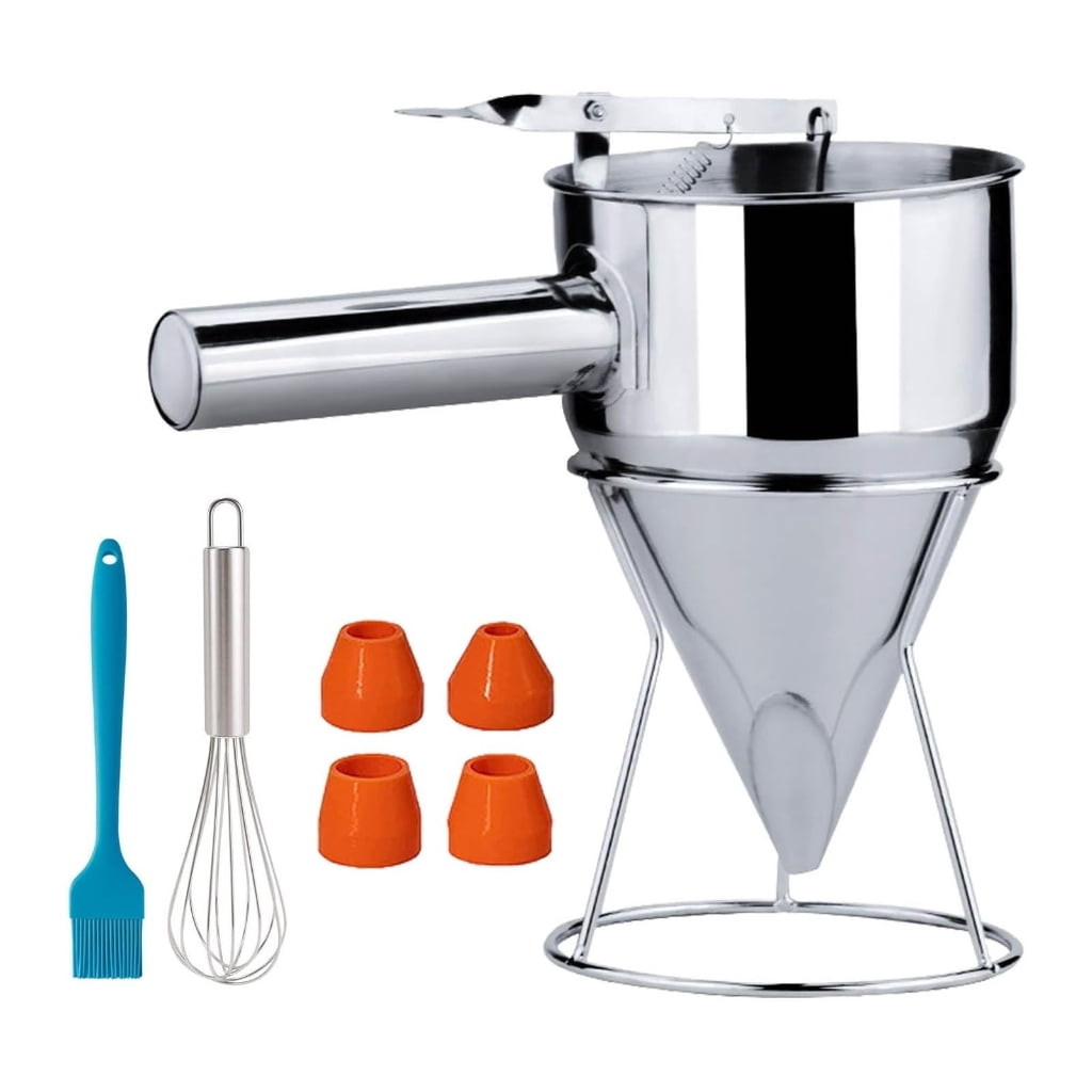 Cake Batter Dispenser Batter Funnel Stainless Steel Texture Suitable ...