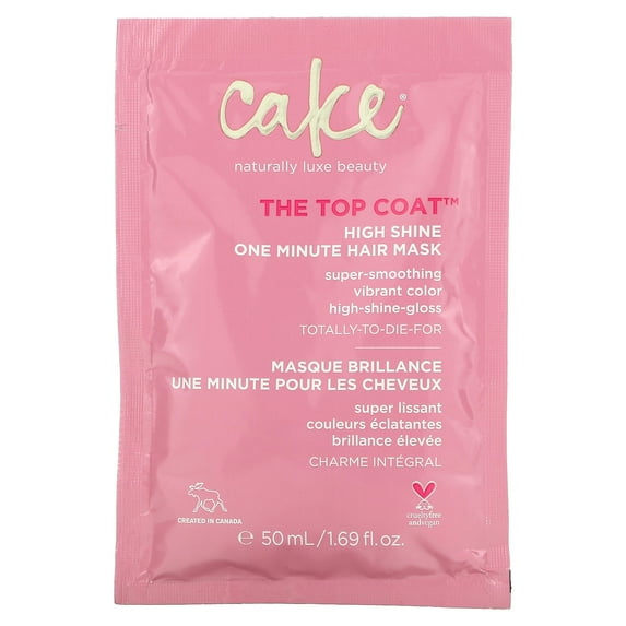 Cake Beauty The Top Coat, High Shine One Minute Hair Mask, 1.69 fl oz (50 ml)