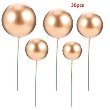 Cake Birthday Foam Ball Decor Ball Cake Topper Silver Golden For Party
