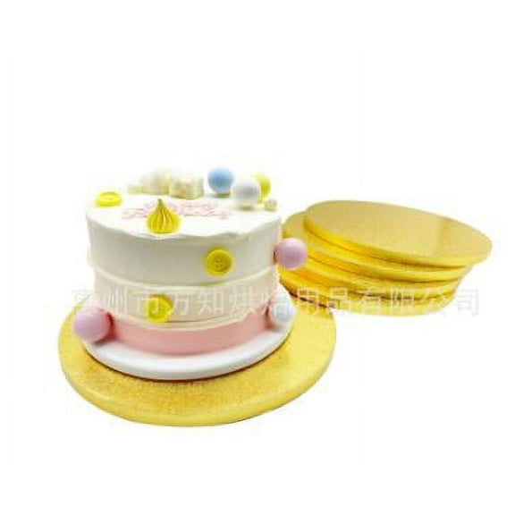 Howooi Cake Board Dessert Round Base Cake Display Base Cake Decorating Drum for Party Gathering