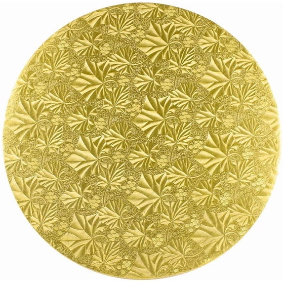 Cake Board Gold Round, 1/4" Thick. - 14" - Pack of 12