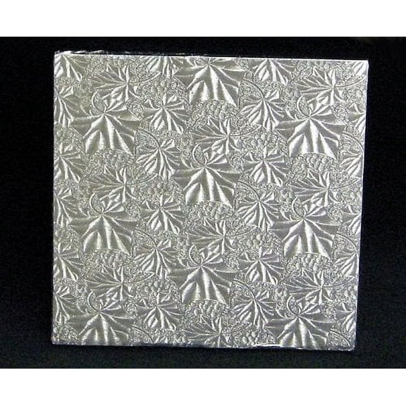 Cake Board, Square, Silver, 1/4" thick, - 9" x 9" - Pack of 12
