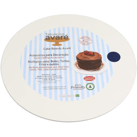 Cake Boards Avare Display Cake Board Footed Round 1/8 Inch Thick, Inch Diameter 7.8 Inch