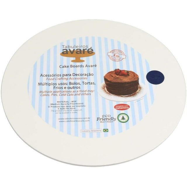 Cake Boards Avare Display Cake Board Footed Round 1/8 Inch Thick, Inch Diameter 9.8 Inch