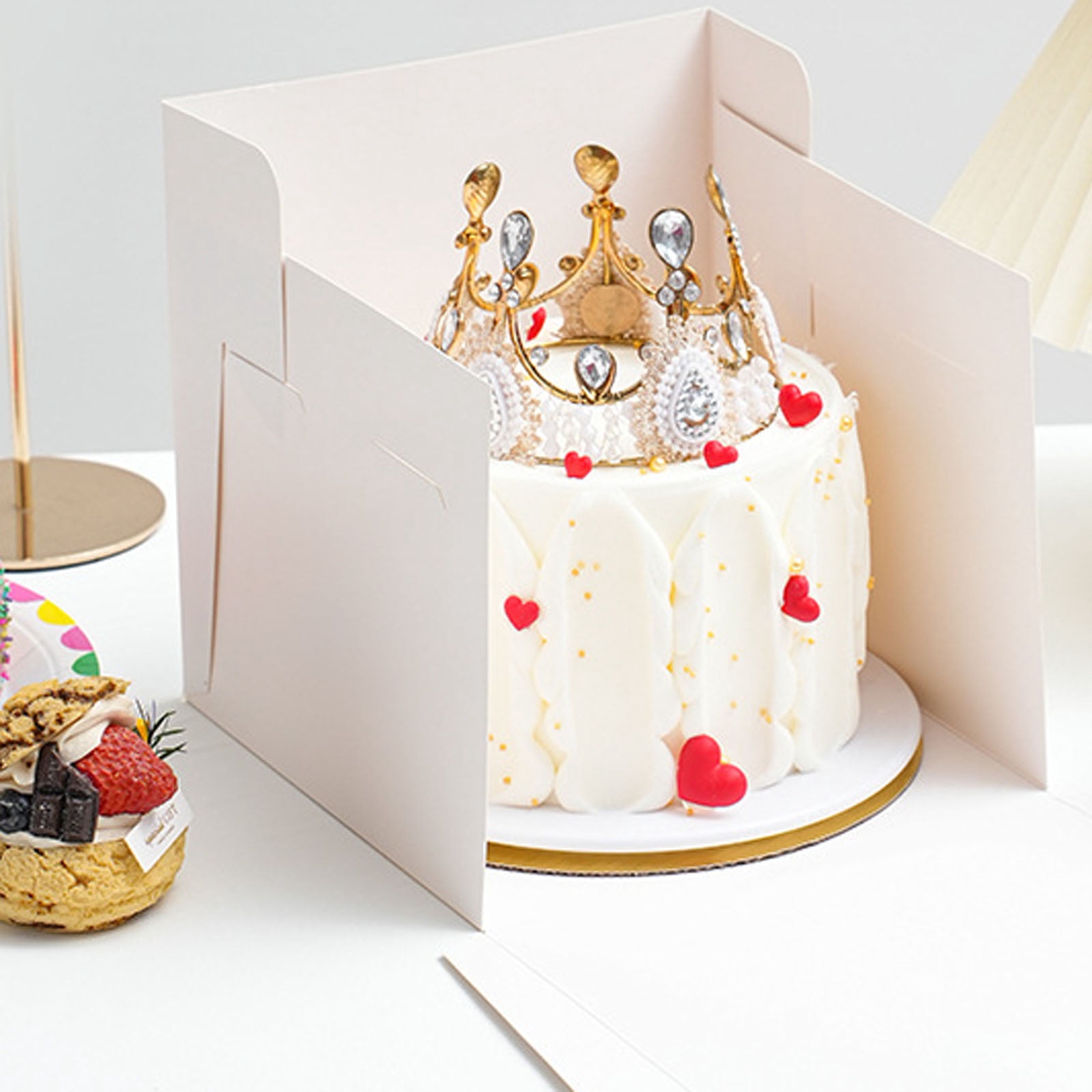 Cake Box with Window Birthday Cake Packaging Box with Transparent Lid ...