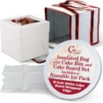 Cake Box and Boards, 10 Inches Round White Wrapped Edge 1/2 Inch Thick ...