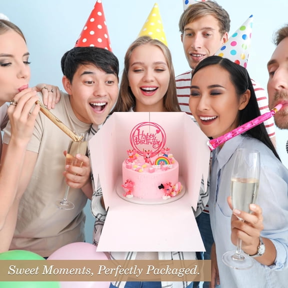 Cake Boxes - 12x12x12 inch 12-pack - Box With Window for Birthdays, Weddings and Parties