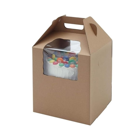 Cake Boxes 16x16x18 Inch Tall - Pack of 3 with Window - Tiered Cake Carrier Boxes - Shipping Boxes for Baked Goods - Easy Assembly
