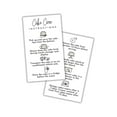 Cake Care Instruction Cards Cutting Guide 50pk 2x3.5 Storage Baking