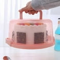 thumbnail image 1 of Cake Carrier with Handle, Cake Holder with Cover Lid, Round Cake Carrier Two Sided Cake Holder Serves, Round Cupcake Container Saver Transporter for Pies Cookies Nuts Fruit Storage, 1 of 6