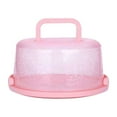thumbnail image 1 of Cake Carrier with Lid and Handle, Multipurpose Cake Stand Fits 8 inch Cake, Cupcake Containers for Cupcakes，Cake Holder Serves as Five Section Serving Tray, Portable Cake Carriers, 1 of 8