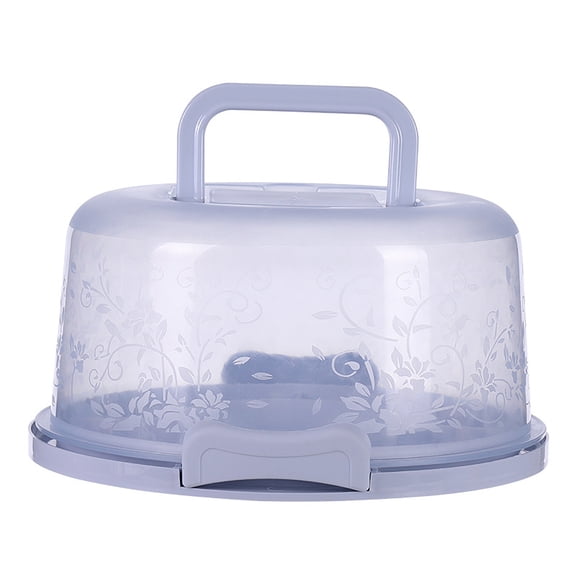 Cake Carrier with Lid and Handle, Round Cake Containers for 10 Inch Cakes, Cupcake Holder, Dustproof, Portable Cupcakes Transport Container for Cakes Pie Muffin Pizza Desserts