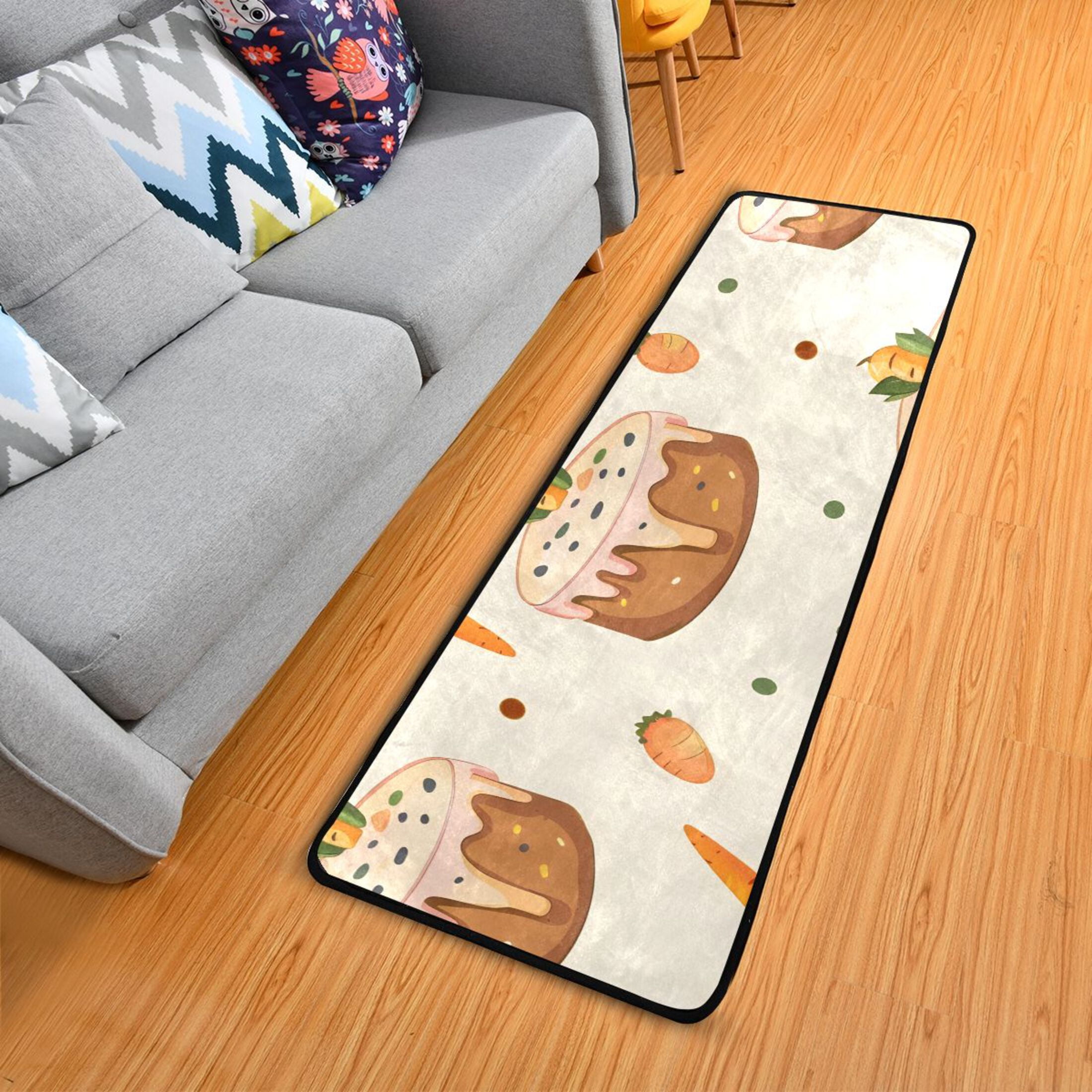 Cake Carrots 72×24 inch Runner Rug NonSlip Pads Ares Rugs Washable for
