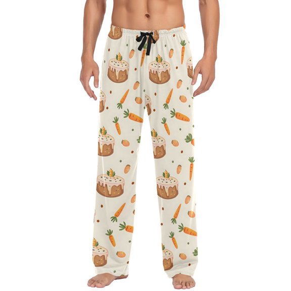 Cake Carrots Men's Pajama Pants with Pocket Lounge Pants Pajama Sleep Pant Pj Comfortable