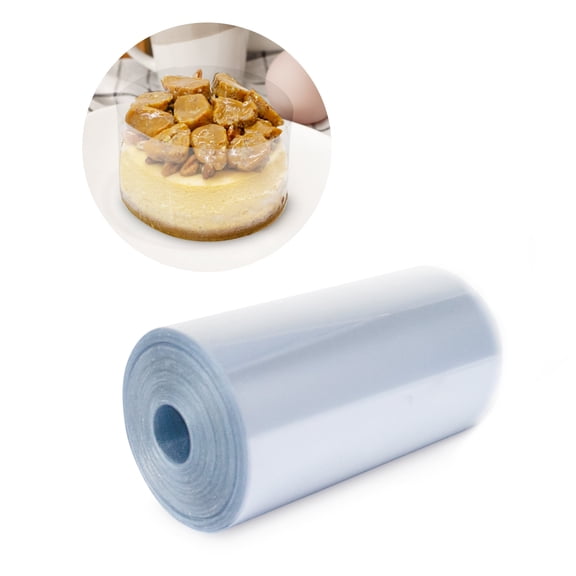 Cake Collar Acetate Roll 4 x 600 in (50ft) - Clear Acetate Cake Collar 4 inch by Fiesta Wraps