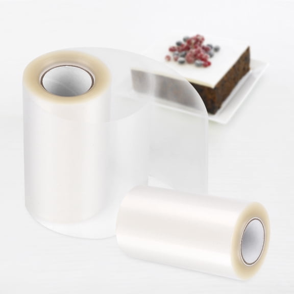 Cake Collars, Clear Cake Sheets,Transparent Clear Mousse Surrounding Ed Wrapping Tape, Acetatee Roll for Cake Chocolate Mousse, Cake Decorating for Baking Cake Collar Packaging [8cm*10m]