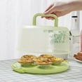 thumbnail image 1 of Cake Cover Plastic Small Cake Carrier Holder Cover Round Container with Collapsible Handles Suitable for 8 Inch Diameter and 2.5 Inch Height Cake (Pink), 1 of 9