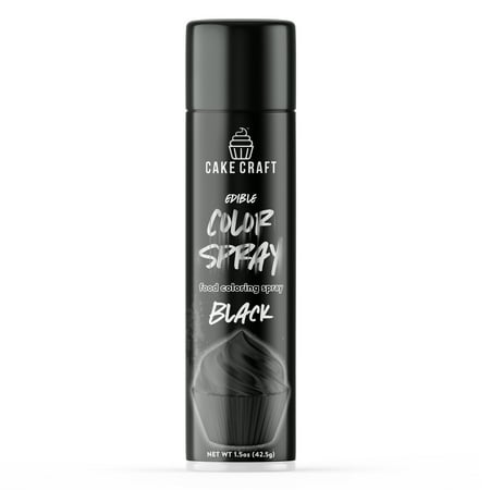 Cake Craft Edible Color Spray – Black, 1.5oz, Food-Safe Cake Decorating Spray