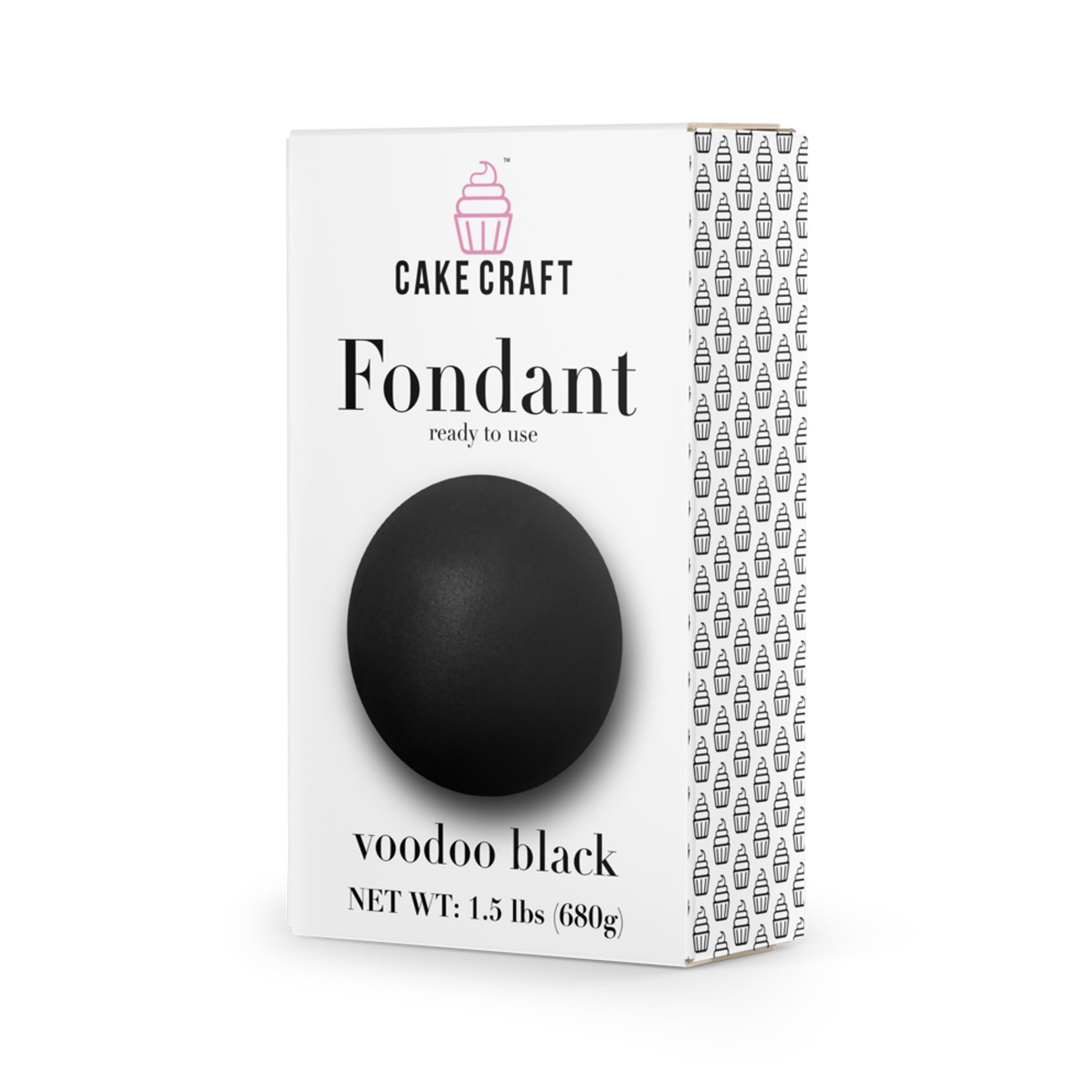 Cake Craft Black Fondant Icing, Vanilla Flavored, 1.5 lb.