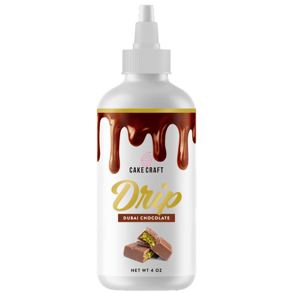 Cake Craft Dubai Chocolate Drip 4oz Rich Dessert Decoration, Dark Brown