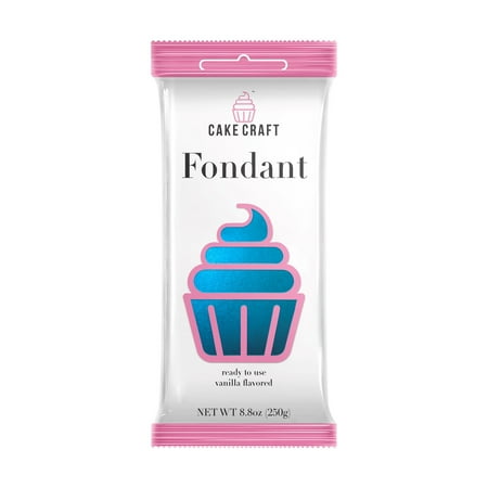 Cake Craft Electric Blue Fondant Icing, Vanilla Flavored, 8.8 oz