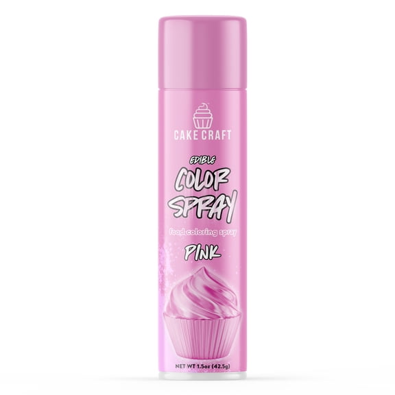 Cake Craft Edible Color Spray – Pink | Food Coloring Spray for Cakes, Cookies, Cupcakes & More | Edible & Food-Safe | Made in the USA | 1.5oz
