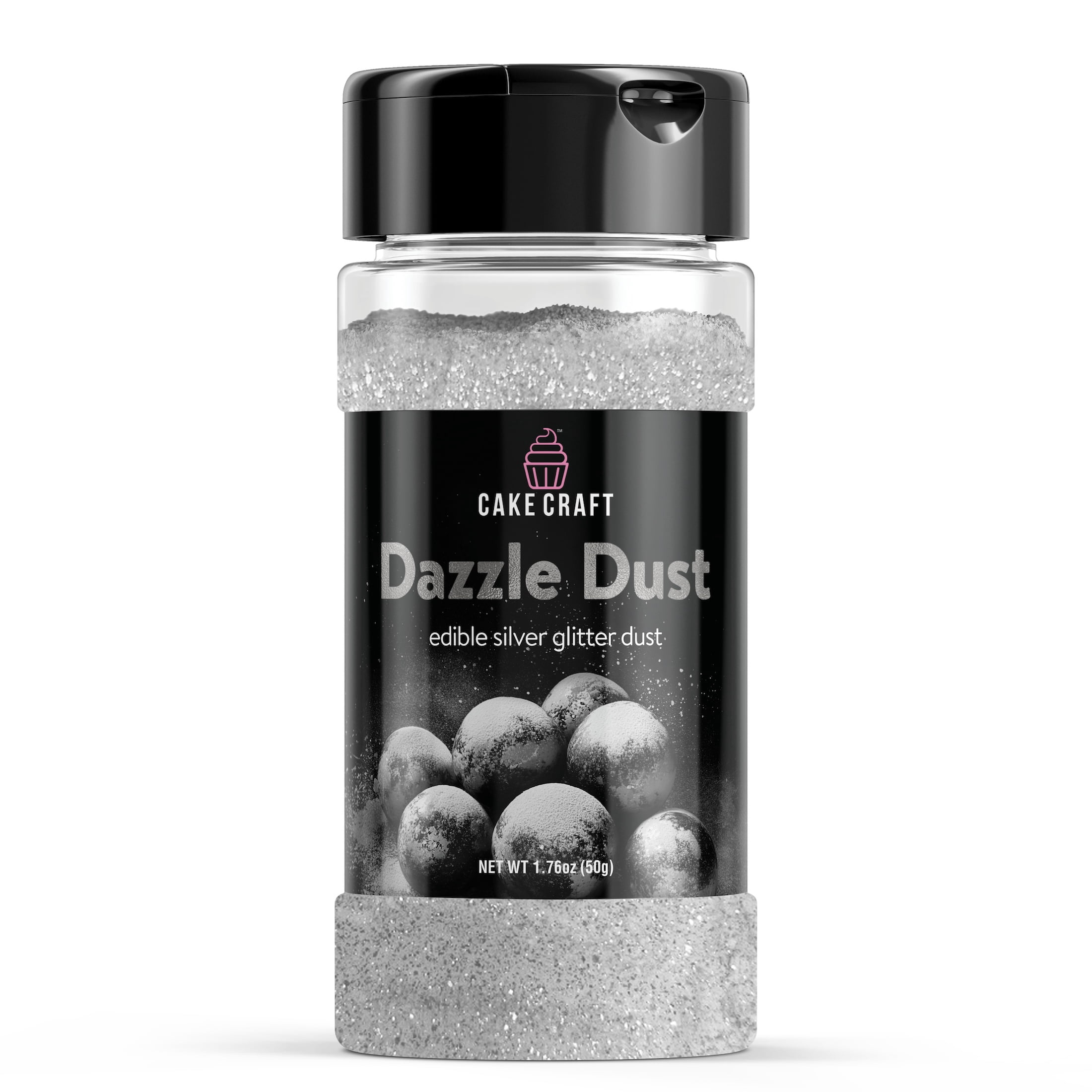 Cake Craft Silver Dazzle Dust | Edible Glitter for Cakes and More
