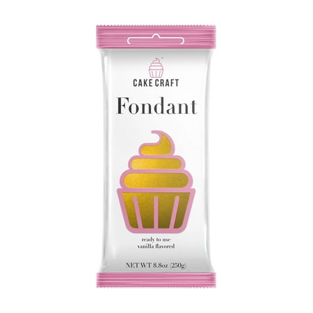 Cake Craft Sunrise Yellow Fondant Icing, Vanilla Flavored, 8.8 oz
