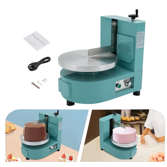 Cake Cream Decorating Spreading Coating Edge Smoothing Machine for 10.16-30.48cm/4-12in（Blue）