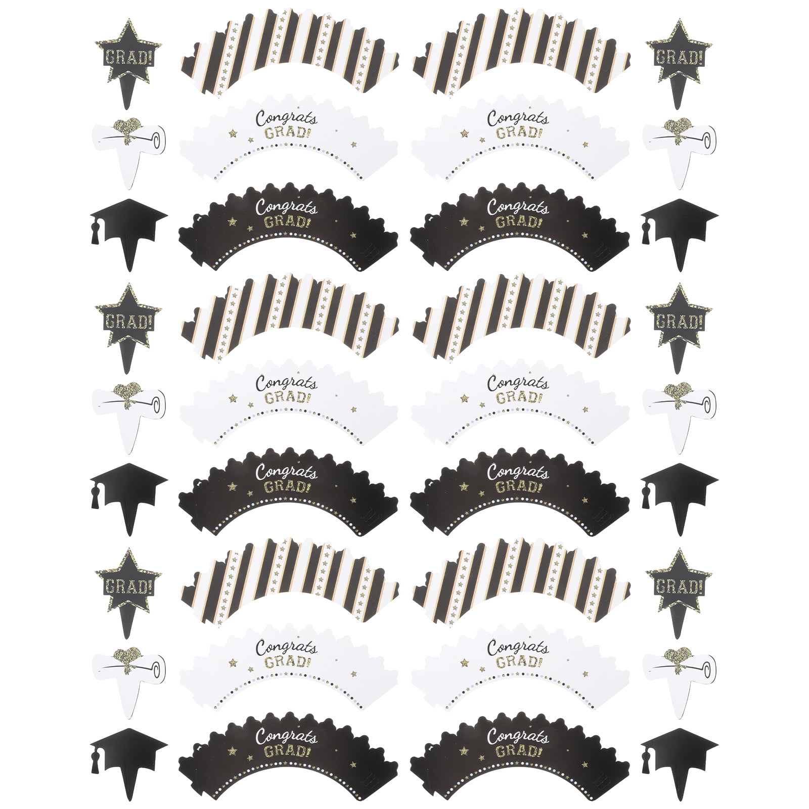 Cake Cup Decoration 36 Sets Borders Paper Cups Birthday Muffin Liners