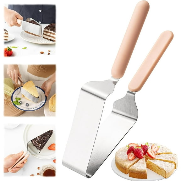 Cake Cutter, Stainless Steel Cake Knife and Server with Double Handle, Adjustable Cake Slicer for Cake Server, Pie Server, Cake Cutting Set for Wedding
