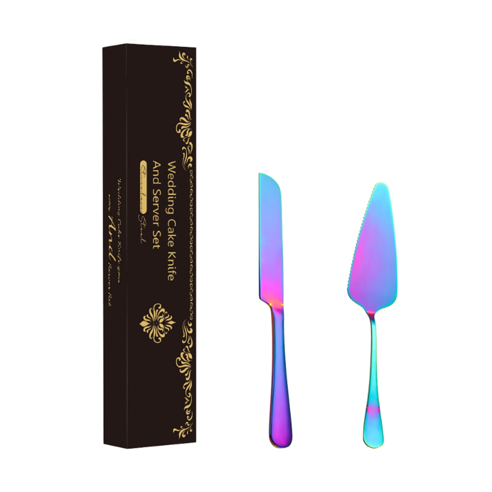 Cake Cutting Set for Wedding - Cake Knife and Server Set for Pizza/Cheese,  Stainless Steel 9.2\, image size:1600x1600