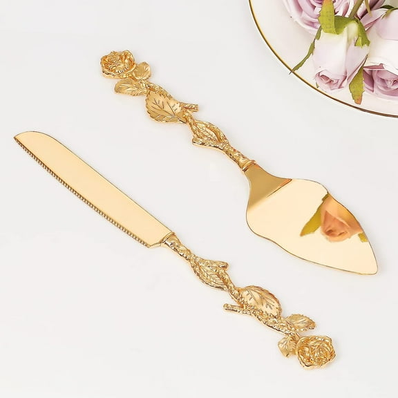 Cake Cutting Set for Wedding, Personalized Gold Cake Knife and Server Set, Pastry Pie Server Cake Pizza Cutter, Birthday Bridal Gift