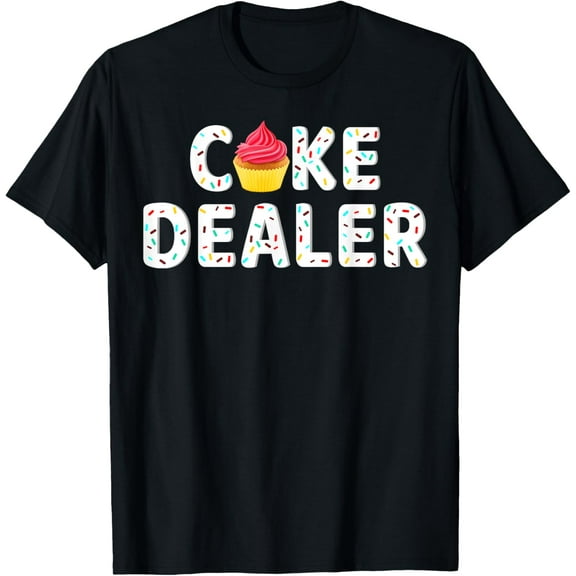 Cake Dealer T-Shirt Baking Cupcakes Cake Frosting Whisking T-ShirtMen's and women's short-sleeved pure cotton shirts