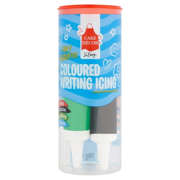 Cake Decor Coloured Writing Icing 76G, Imported from Britain