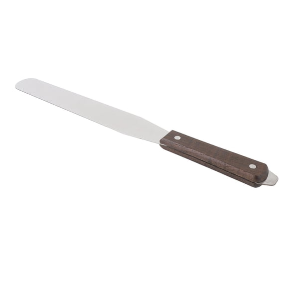 Cake Decorating Frosting Spatula Stainless Steel Baking Spatula Straight Wood Handle 10 Inch / 25.4 cm
