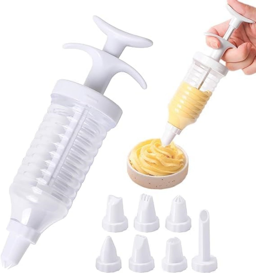 Cake Decorating Gun, Cupcake Icing Piping Kit with 8 Piping Tips, Cake