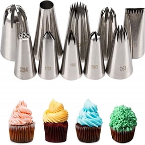 Cake Decorating Icing Piping Tip Set, 10 X Large Decorating Tips