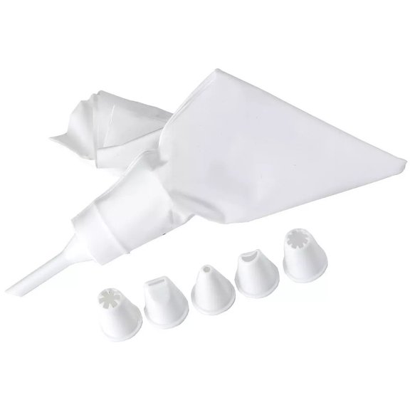 Cake Decorating Kit, 6 Decorative Frosting Piping Tips and Icing Pastry Bag