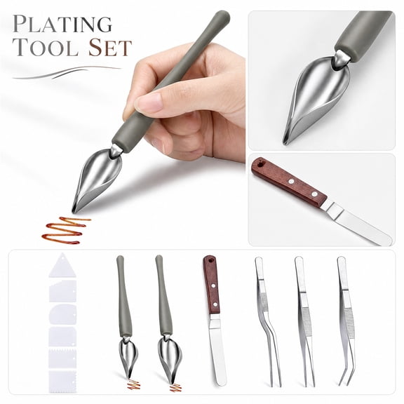 Cake Decorating Kit Offset Spatula for Cake Decorating Cake Decorating Tools Stainless Steel Utensils Set 12 Piece Set for Baking Pastry and Plating