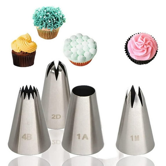 Cake Decorating Kit Set Piping Bags and Tips Scrapers Cupcake Decorating Supplies 4 Pack