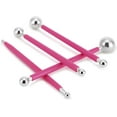 thumbnail image 1 of Cake Decorating Metal ball Fondant Tool, Fondant Cake Pan Flower Decorating Clay Flower Sugar Craft Ball Model DIY Tool (Pink), 1 of 5